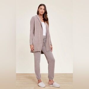 Barefoot Dreams Cozychic Ultra Lite hooded cardigan in Beach Rock